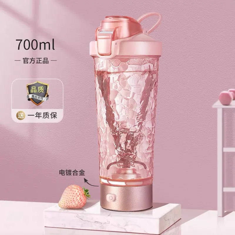 Rechargeable 650ml USB Electric Protein Shaker Bottle - Fully Automatic Mixing for Gym & Cocktails, BPA Free