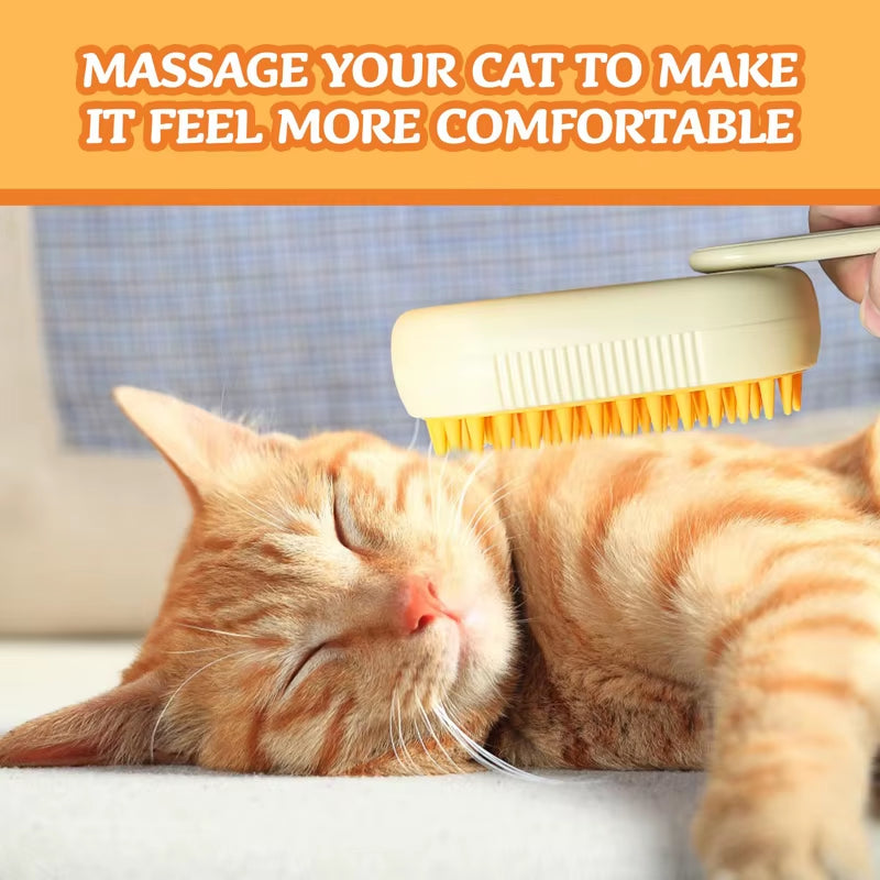 Ultimate 3-in-1 Electric Pet Grooming Brush with Steam & Spray - Perfect for Cats and Dogs!