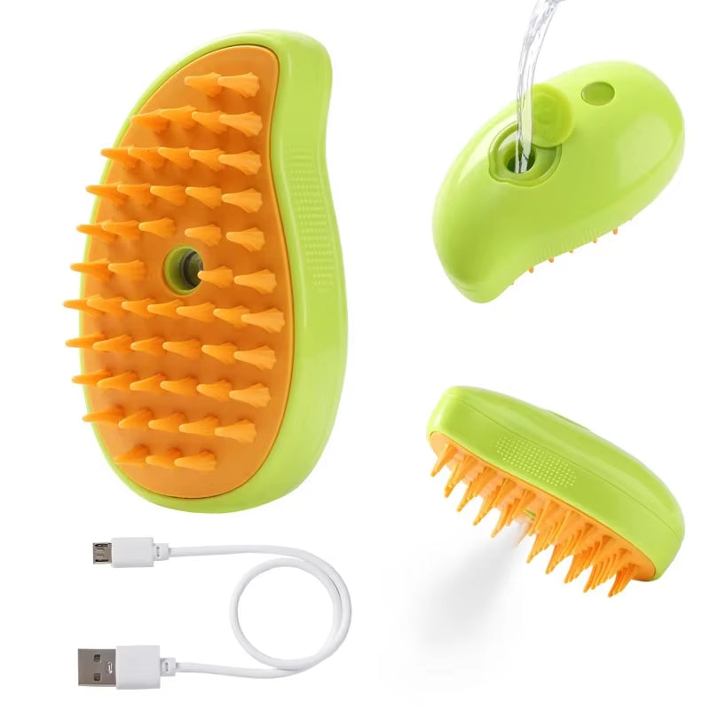 Ultimate 3-in-1 Electric Pet Grooming Brush with Steam & Spray - Perfect for Cats and Dogs!
