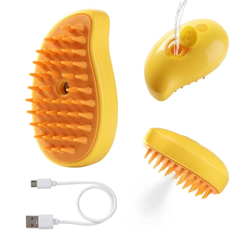Ultimate 3-in-1 Electric Pet Grooming Brush with Steam & Spray - Perfect for Cats and Dogs!