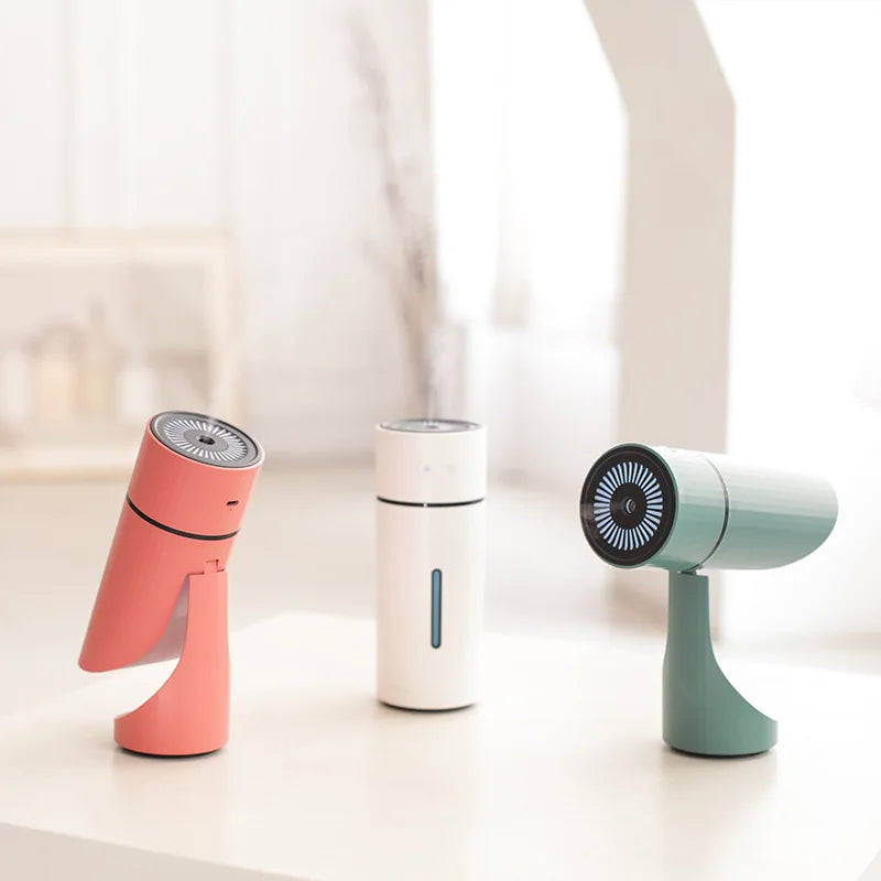 260ML Wireless USB Aromatherapy Diffuser - Rechargeable Ultrasonic Humidifier with Quiet Cool Mist Maker