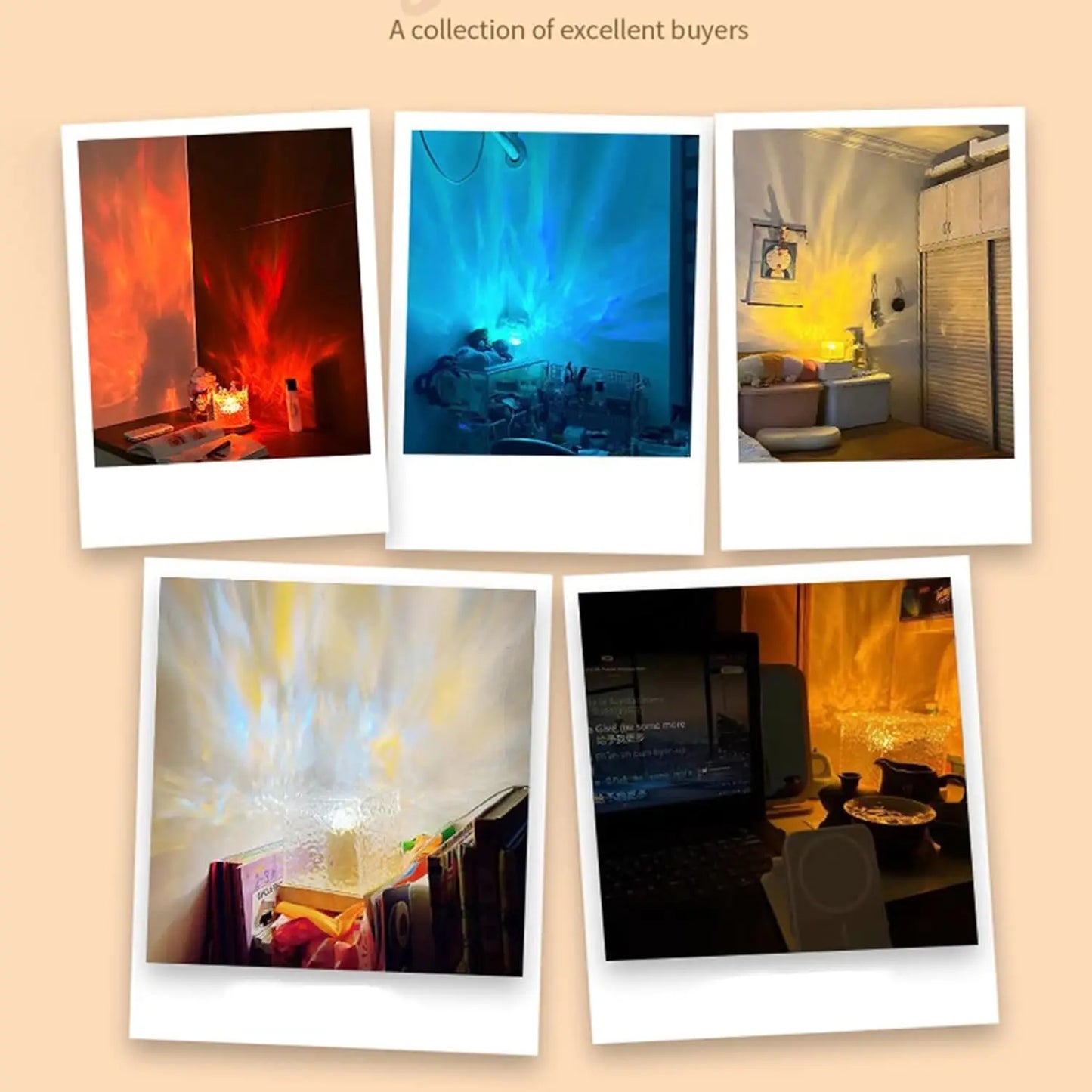 Enchanting Ocean Wave Projector Light - 16 Colors Aurora Glow Lamp for Home, Office, Bar & Restaurant