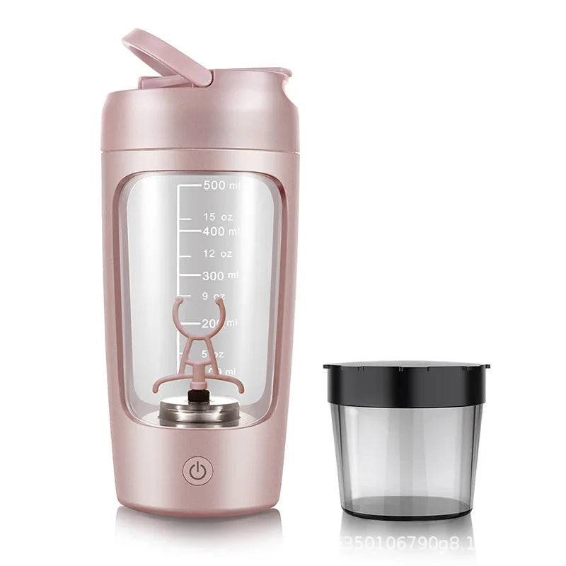 Rechargeable 650ml USB Electric Protein Shaker Bottle - Fully Automatic Mixing for Gym & Cocktails, BPA Free