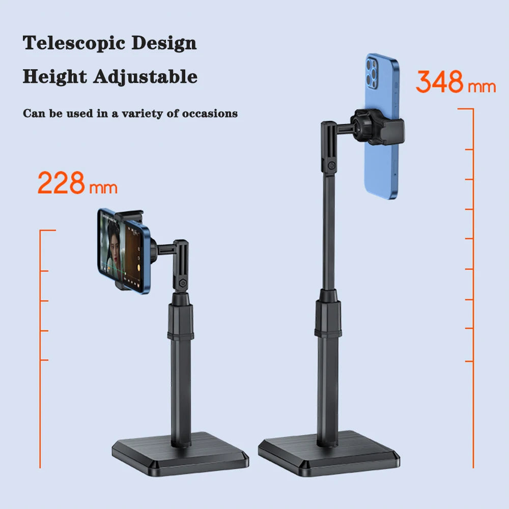 Universal Retractable Phone Stand for iPhone, Xiaomi, Samsung - Perfect for Live Broadcasts & Desk Use!