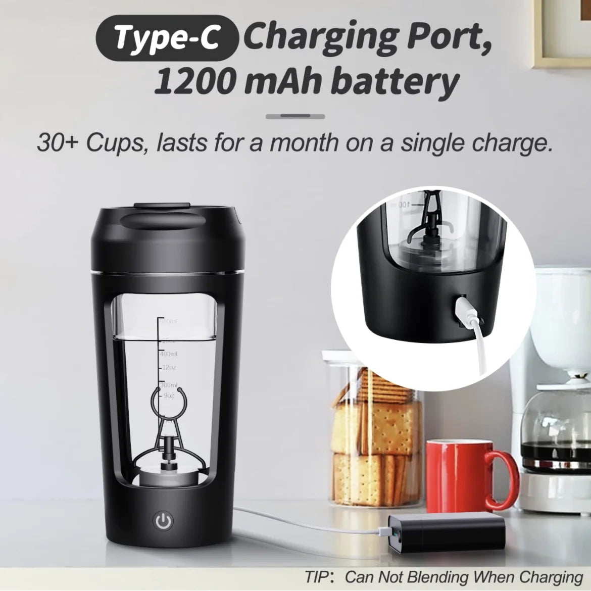 Rechargeable 650ml USB Electric Protein Shaker Bottle - Fully Automatic Mixing for Gym & Cocktails, BPA Free