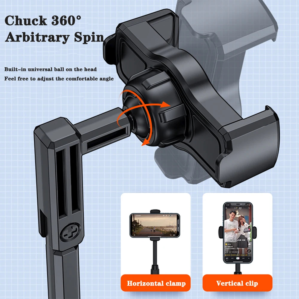 Universal Retractable Phone Stand for iPhone, Xiaomi, Samsung - Perfect for Live Broadcasts & Desk Use!